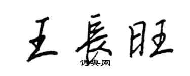 王正良王長旺行書個性簽名怎么寫