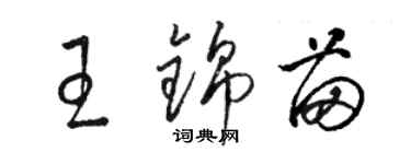 駱恆光王錦苗草書個性簽名怎么寫