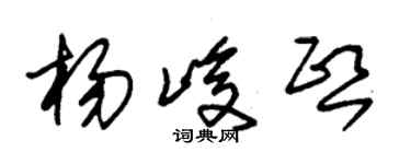 朱錫榮楊峻熙草書個性簽名怎么寫
