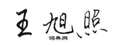 駱恆光王旭照行書個性簽名怎么寫