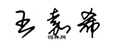 朱錫榮王嘉希草書個性簽名怎么寫