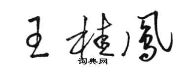 駱恆光王桂鳳草書個性簽名怎么寫