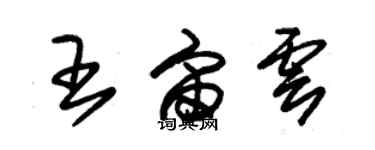 朱錫榮王宙雲草書個性簽名怎么寫