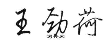 駱恆光王勁荷行書個性簽名怎么寫