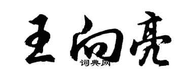 胡問遂王向亮行書個性簽名怎么寫
