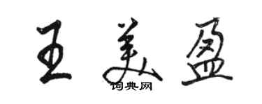 駱恆光王美盈行書個性簽名怎么寫