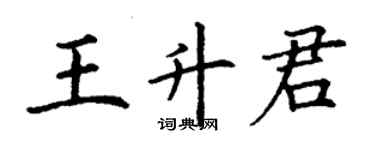丁謙王升君楷書個性簽名怎么寫