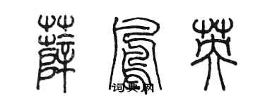 陳墨薛鳳英篆書個性簽名怎么寫