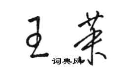 駱恆光王茉草書個性簽名怎么寫