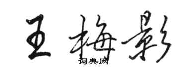 駱恆光王梅影行書個性簽名怎么寫