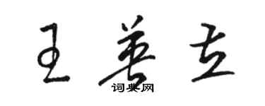 駱恆光王英立草書個性簽名怎么寫