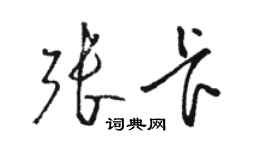 駱恆光張卡草書個性簽名怎么寫