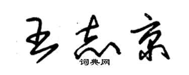 朱錫榮王志京草書個性簽名怎么寫