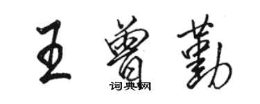 駱恆光王曾勤行書個性簽名怎么寫