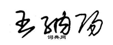 朱錫榮王納陽草書個性簽名怎么寫