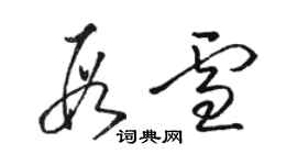 駱恆光段雪草書個性簽名怎么寫