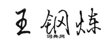 駱恆光王鋼煉行書個性簽名怎么寫