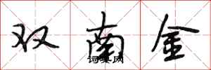 段相林雙南金行書怎么寫