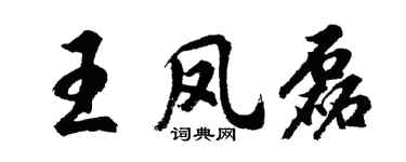 胡問遂王鳳磊行書個性簽名怎么寫