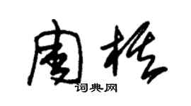 朱錫榮周棋草書個性簽名怎么寫