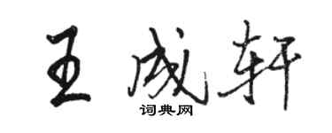 駱恆光王成軒行書個性簽名怎么寫