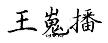 丁謙王嵬播楷書個性簽名怎么寫