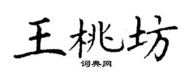 丁謙王桃坊楷書個性簽名怎么寫