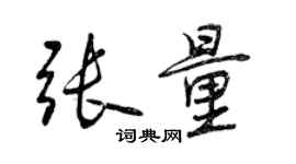 曾慶福張量行書個性簽名怎么寫