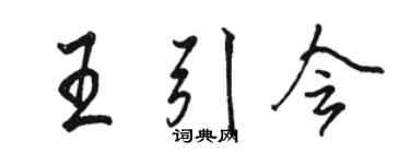 駱恆光王引會行書個性簽名怎么寫