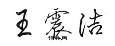 駱恆光王震潔行書個性簽名怎么寫