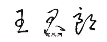 駱恆光王君朗草書個性簽名怎么寫