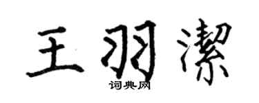 何伯昌王羽潔楷書個性簽名怎么寫