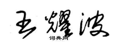 朱錫榮王耀波草書個性簽名怎么寫