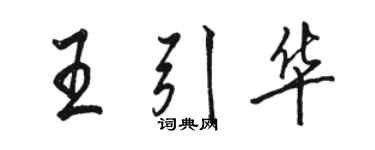 駱恆光王引華行書個性簽名怎么寫