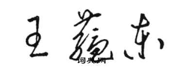 駱恆光王蘊東草書個性簽名怎么寫