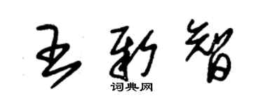 朱錫榮王新智草書個性簽名怎么寫