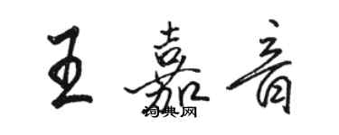 駱恆光王嘉音行書個性簽名怎么寫