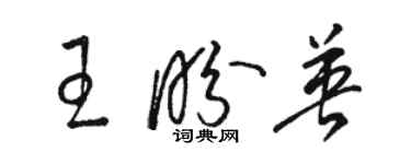 駱恆光王盼英草書個性簽名怎么寫