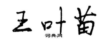 曾慶福王葉苗行書個性簽名怎么寫