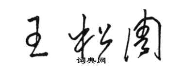 駱恆光王松周草書個性簽名怎么寫