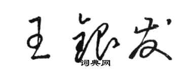 駱恆光王銀髮草書個性簽名怎么寫