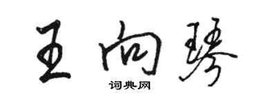 駱恆光王向琴行書個性簽名怎么寫