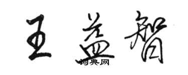 駱恆光王益智行書個性簽名怎么寫