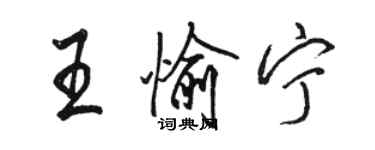 駱恆光王愉寧行書個性簽名怎么寫