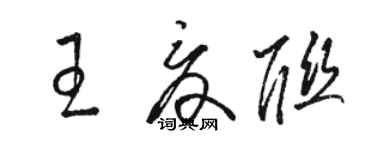 駱恆光王夏聯草書個性簽名怎么寫