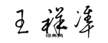 駱恆光王祥準草書個性簽名怎么寫