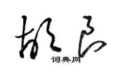 駱恆光胡良草書個性簽名怎么寫