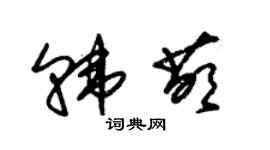 朱錫榮韓萌草書個性簽名怎么寫