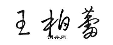 駱恆光王柏蕾草書個性簽名怎么寫