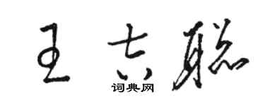 駱恆光王吉聰草書個性簽名怎么寫